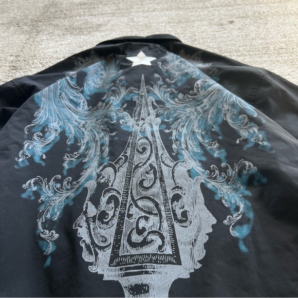 Affliction Black‎ Label Y2K Grunge Long Sleeve Button Down Cyber Shirt Graphic - Picture 3 of 8